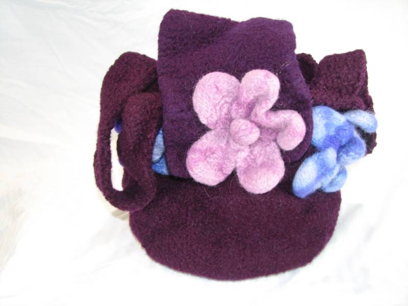 Hand Stricken Gefilzte Handtasche Hand Stricken Gefilzte Handtasche von SunsetOriginals