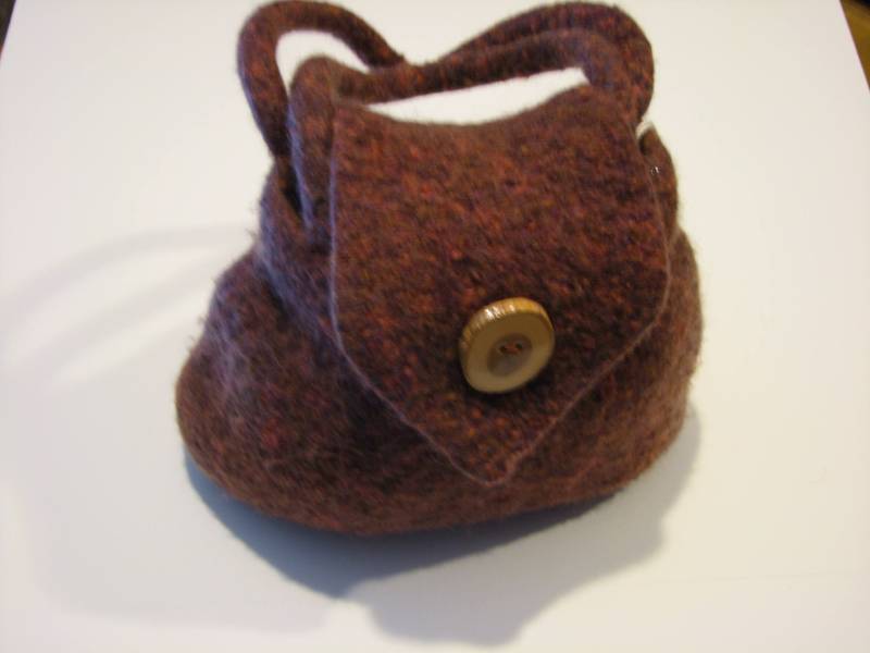 Handgestrickte Gefilzt Linda Purse Handgestrickte Gefilzt Linda Purse von SunsetOriginals