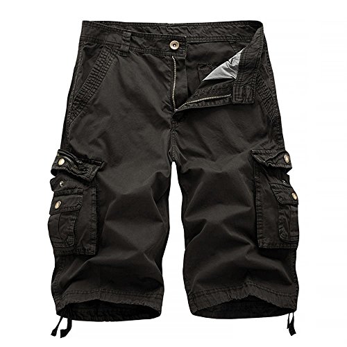 Sunshey 2017 Sommer Neu Herren Jungen Cargo Shorts Strand Kurze Hose Khaki,Grau,Armeegrün (DE 56/Etikett 40, A082 dunkelgrau) von Sunshey