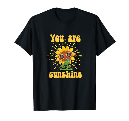 Cute You Are Sunshine Positive Sunflower Retro Mädchen T-Shirt Cute You Are Sunshine Positive Sunflower Retro Mädchen T-Shirt von Sunshine Happiness Positive Vibes Apparel Girls