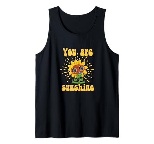 Cute You Are Sunshine Positive Sunflower Retro Mädchen Tank Top Cute You Are Sunshine Positive Sunflower Retro Mädchen Tank Top von Sunshine Happiness Positive Vibes Apparel Girls
