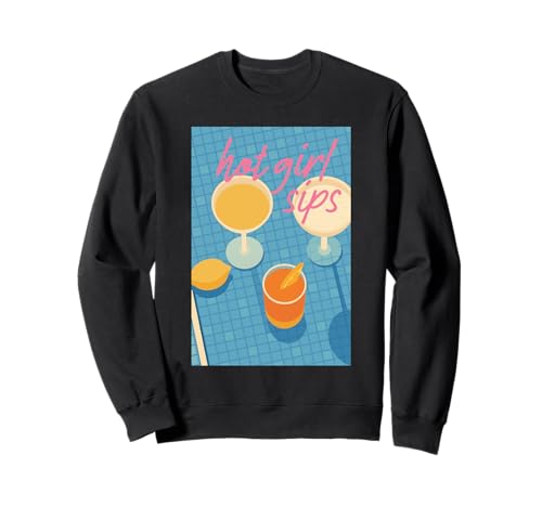 Hot Girl Sips Retro Cocktailgläser Pool Party Trinkkunst Sweatshirt Hot Girl Sips Retro Cocktailgläser Pool Party Trinkkunst Sweatshirt von Sunshine Vibes Retro Coastal Style Aesthetic Wear