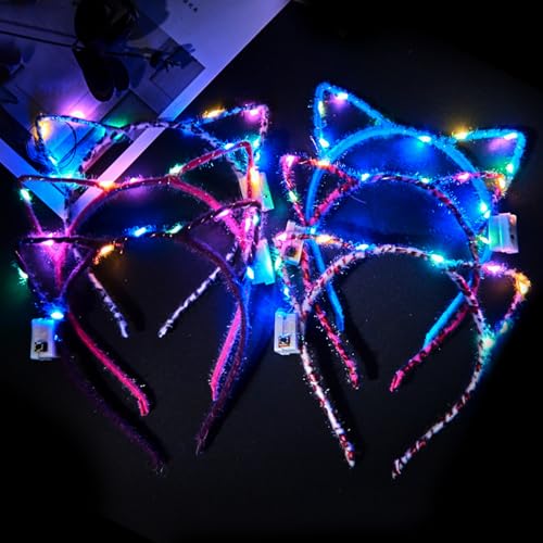 6 Pcs Katzenohren Haarreif LED,Leuchtender Haarreif,Kopfschmuck Leuchtend,Leuchtkranz Haare,Blumenkranz Haare,Lichterkette Haare Schlager,Blumenkranz Haare LED 6 Pcs Katzenohren Haarreif LED,Leuchtender Haarreif,Kopfschmuck Leuchtend,Leuchtkranz Haare,Blumenkranz Haare,Lichterkette Haare Schlager,Blumenkranz Haare LED von Sunshine smile
