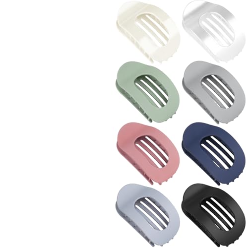 8 Stück Flache Haarklammern,Haarspangen Damen,Haarklammern für Damen,Entenschnabel Haarspange,Flat Claw Clip,Haarklammer,Französisches Haarspangen Damen,Haarspange Flach Dünnes Haar,Mädchen von Sunshine smile