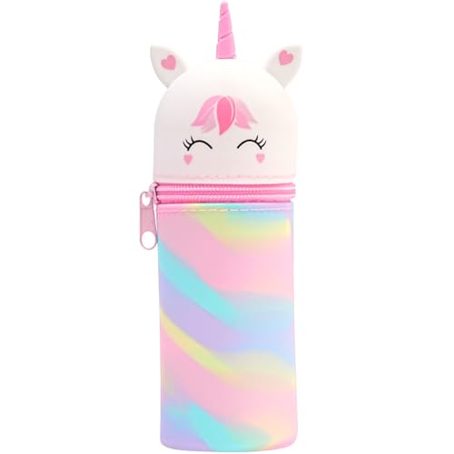 Stift Etui Schule,Stand Up Federmäppchen,Federmäppchen Mädchen,Schlampermäppchen,Jungen Federtasche,Schreibwarenbox für Kinder,Große Kapazität Stifte Mäppchen,Bleistifttasche,Tier Stifthalter von Sunshine smile