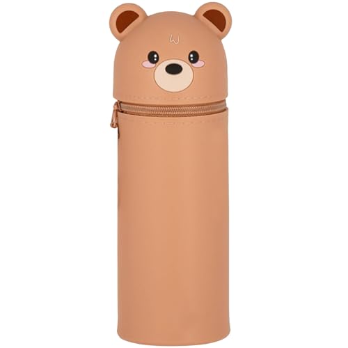 Stift Etui Schule,Stand Up Federmäppchen,Federmäppchen Mädchen,Schlampermäppchen,Jungen Federtasche,Schreibwarenbox für Kinder,Große Kapazität Stifte Mäppchen,Bleistifttasche,Tier Stifthalter von Sunshine smile