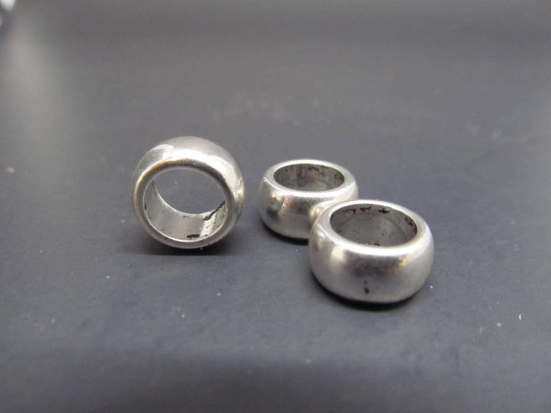 6Er Pack Silberne Dreadlock Perlen //8 Mm Lochperle // Lokperlen, Paracord Perlen, Hoodie von SunshineDreadBeads