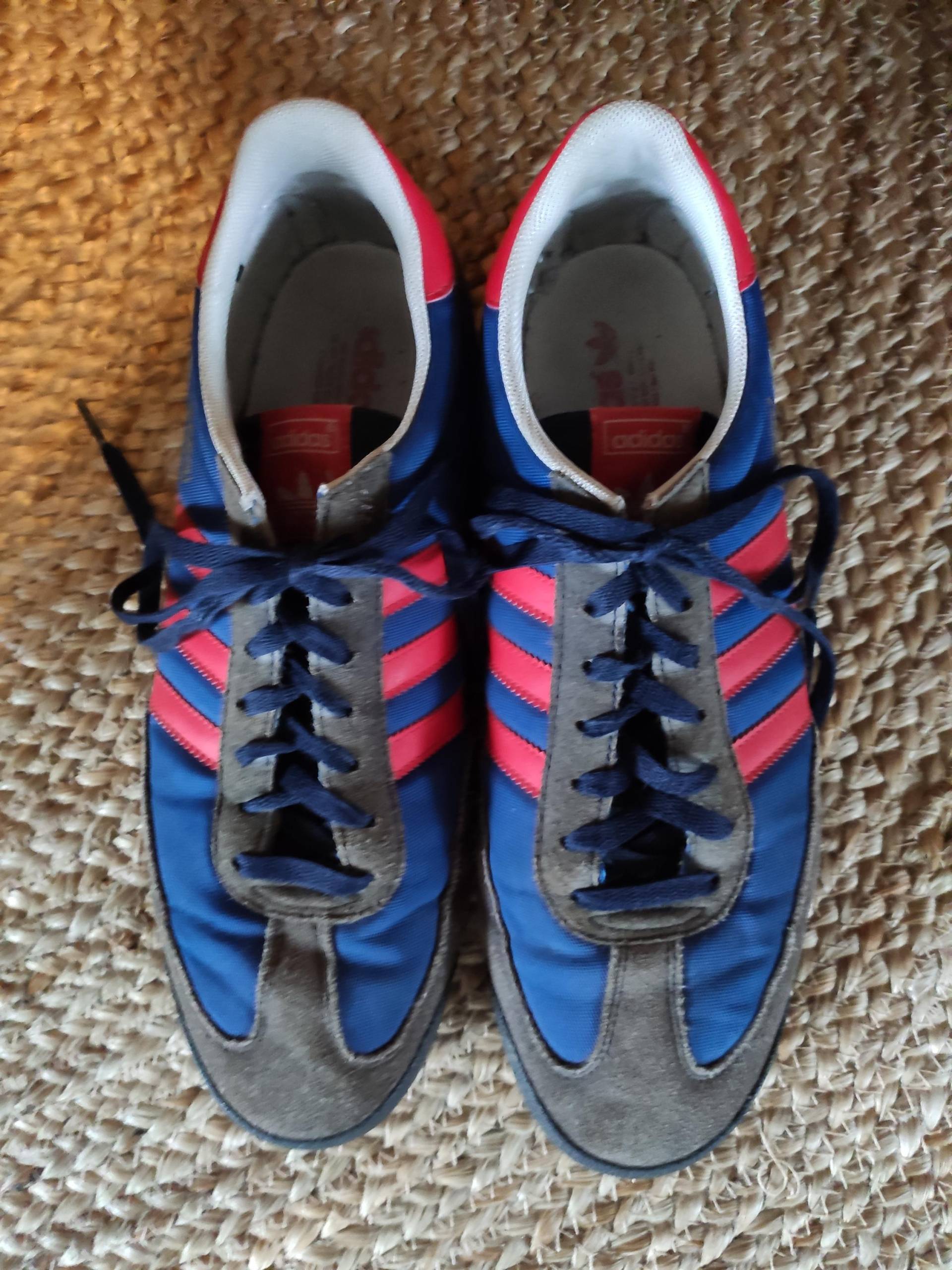 Vintage Adidas Sportschuhe Blau/Rot Us 12 Uk Fr 47 1/3 Vintage 80Er von SunsideVintage