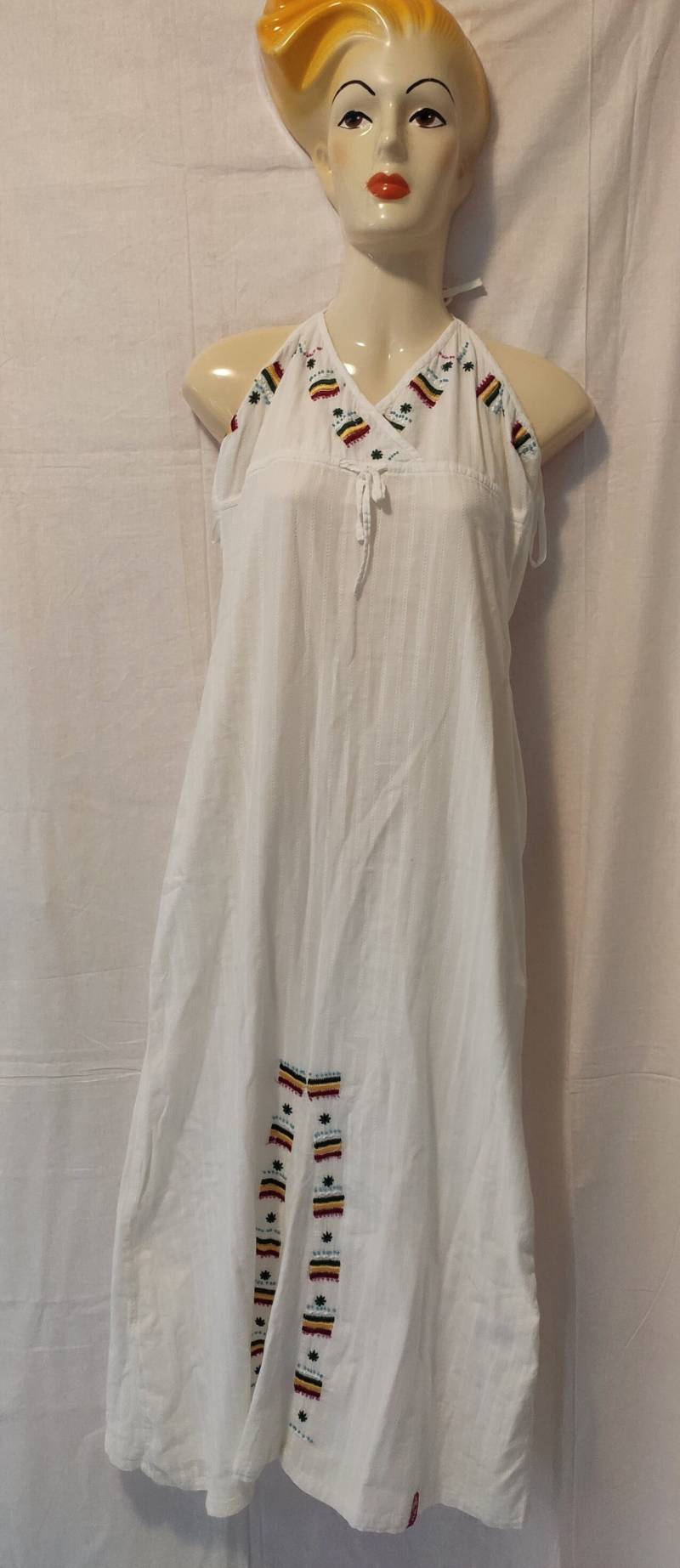 Vintage Blind Date Sommerkleid Weiß Mit Stickereien Xs 90Er von SunsideVintage