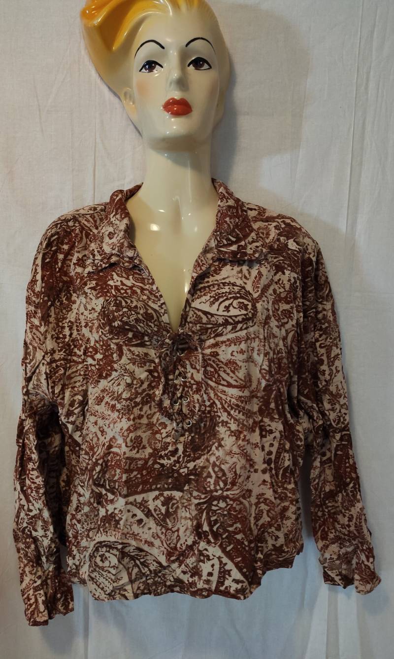 Vintage Bluse Madison Square Viskose M von SunsideVintage