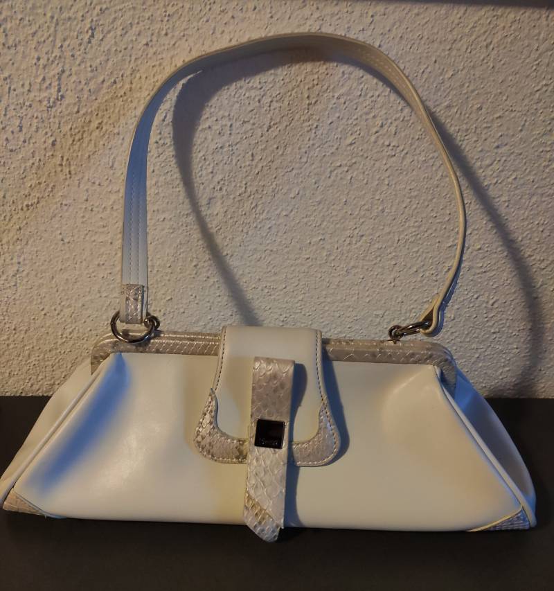 Vintage Fossil Tasche Handtasche Weiß 90Er von SunsideVintage