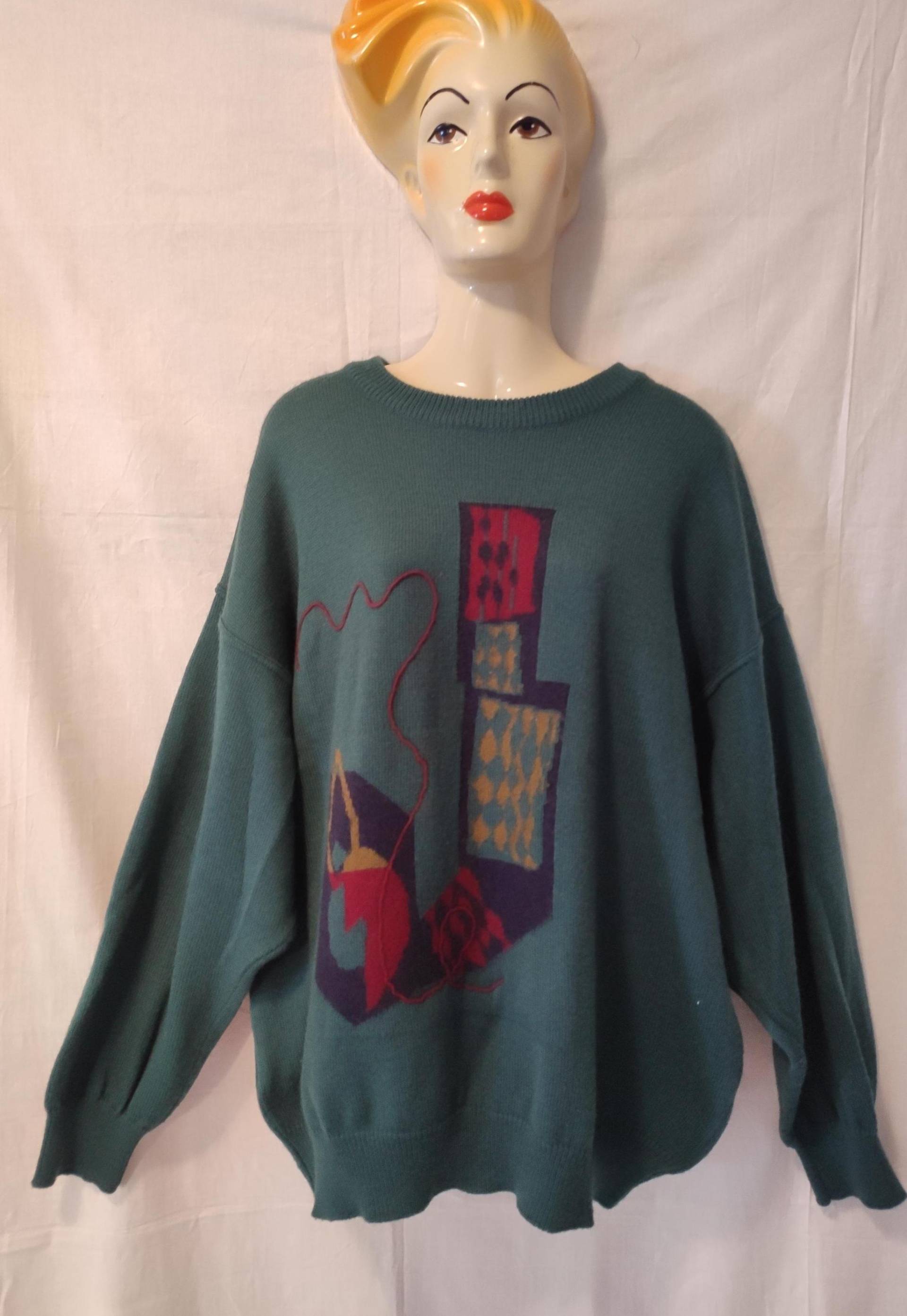 Vintage Monte Carlo Wollpullover Xl Grün Made in Italy Vintage Monte Carlo Wollpullover Xl Grün Made in Italy von SunsideVintage