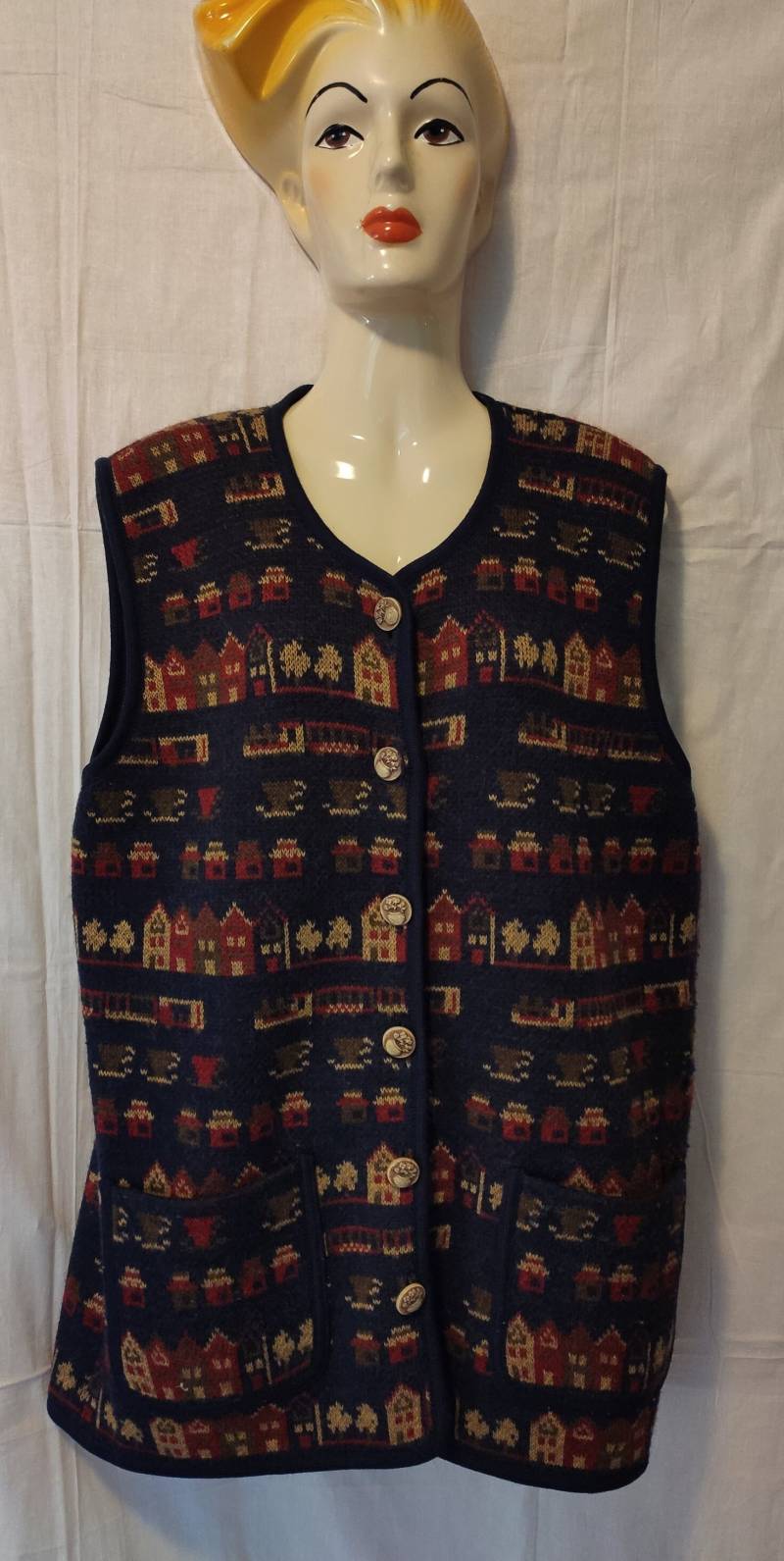 Vintage Norweger Wollweste Vitabella Norway Gr. M von SunsideVintage