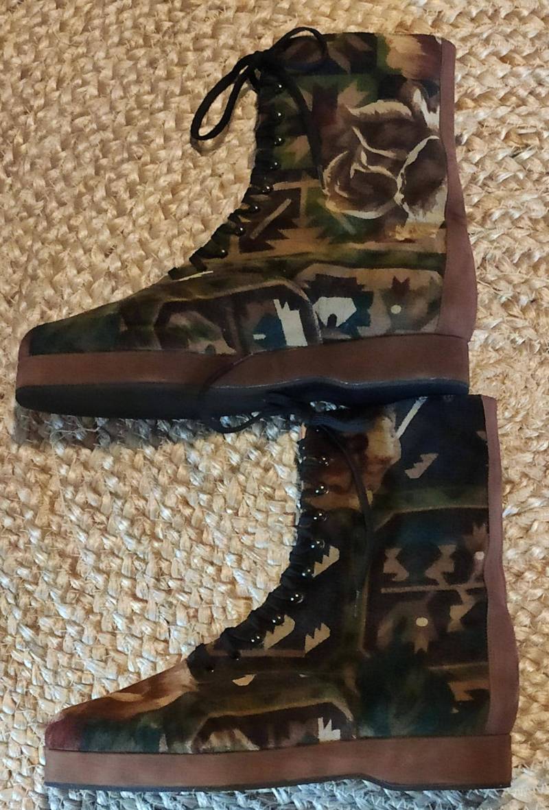 Vintage Stiefelletten Bass Gr. 9 Canvasleder 90Er von SunsideVintage