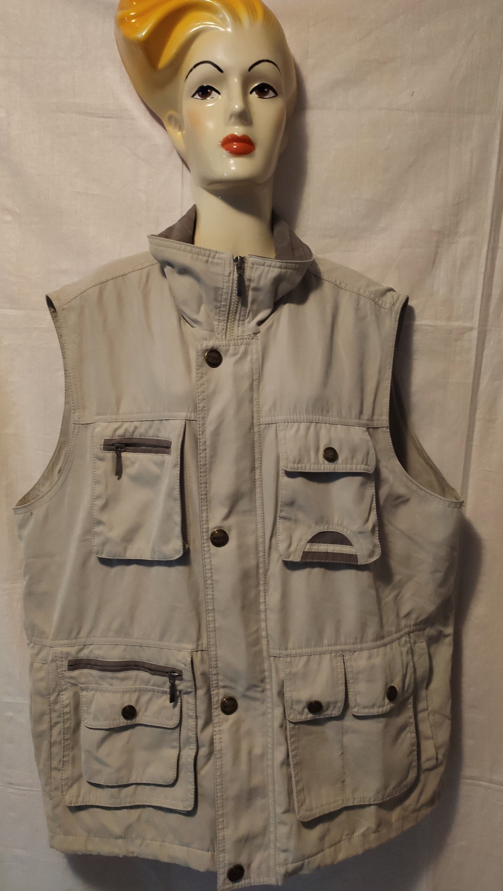 Vintage Weste Mode Mille Design By H.a. Beige Xl Vintage Weste Mode Mille Design By H.a. Beige Xl von SunsideVintage