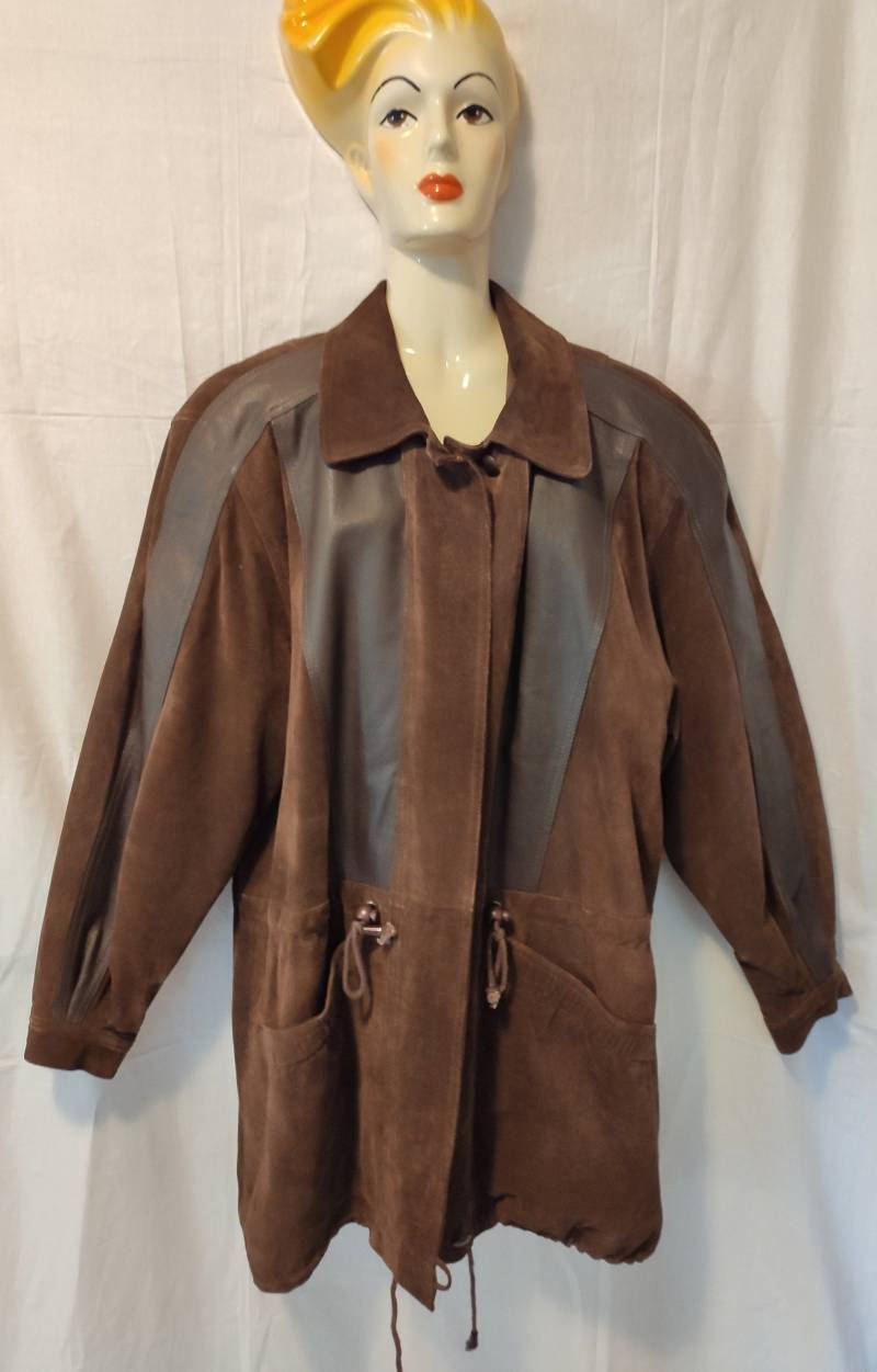 Vintage Wildleder Jacke Braun Gr. 38 von SunsideVintage