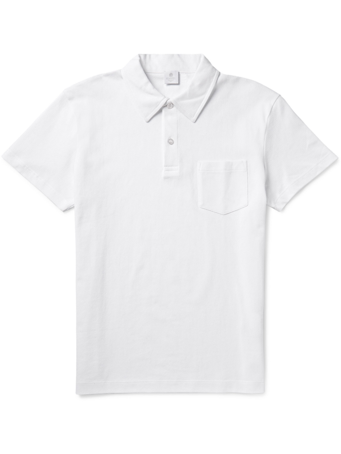 Sunspel - Riviera Cotton-Mesh Polo Shirt - Men - White - M von Sunspel