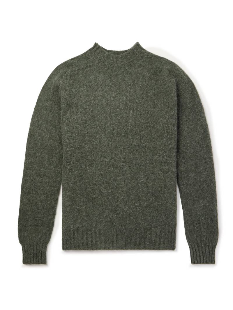 Sunspel - Shetland Wool Sweater - Men - Green - M von Sunspel