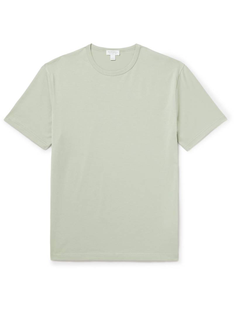 Sunspel - Slim-FIt Cotton-Jersey T-Shirt - Men - Green - M von Sunspel