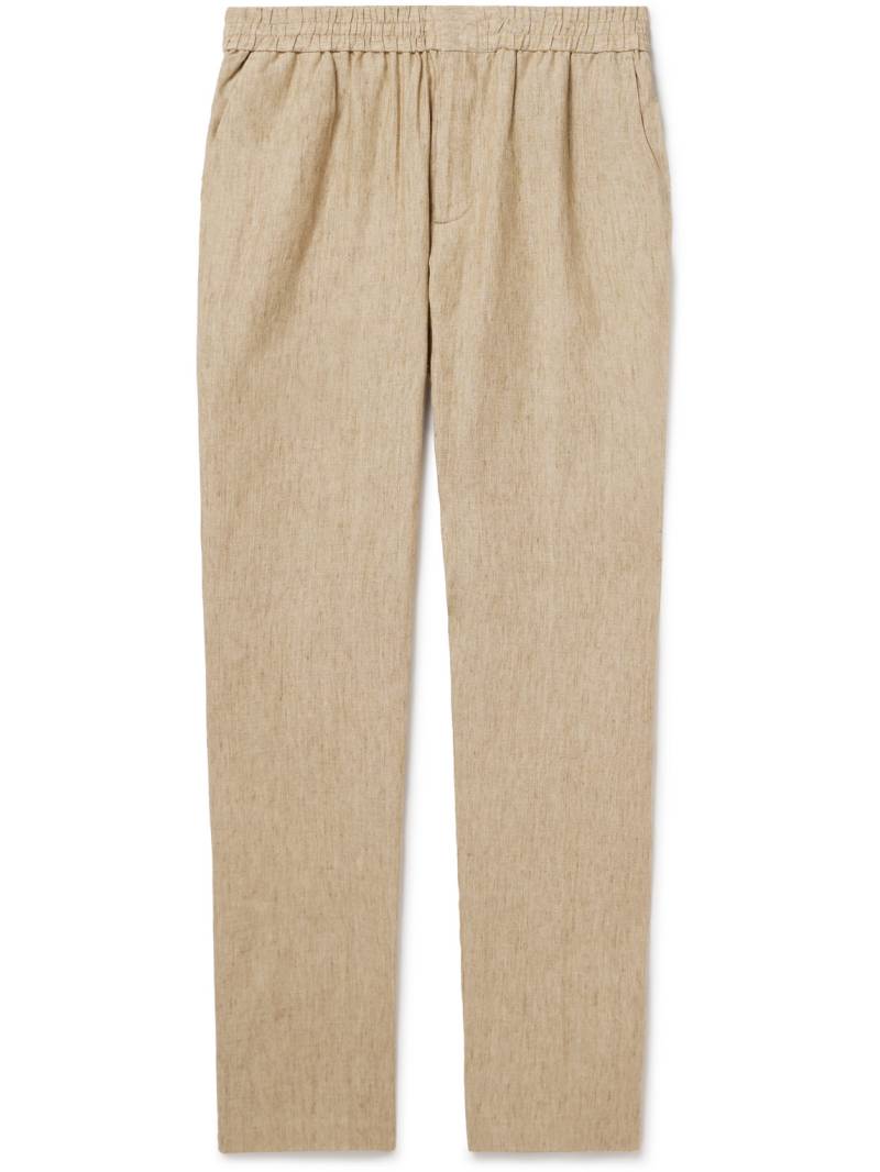Sunspel - Slim-Fit Straight-Leg Linen Trousers - Men - Neutrals - XL von Sunspel