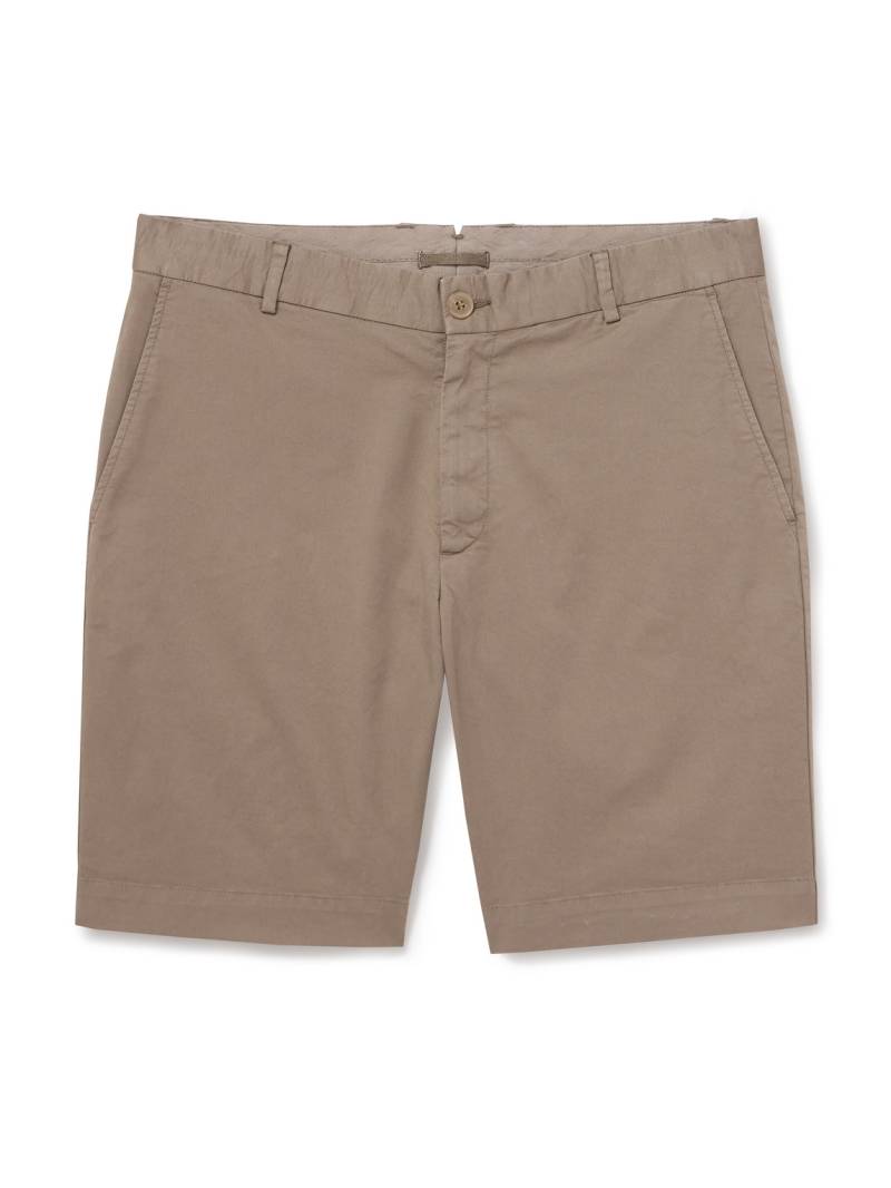 Sunspel - Straight-Leg Garment-Dyed Cotton-Blend Twill Chino Shorts - Men - Brown - UK/US 30 von Sunspel