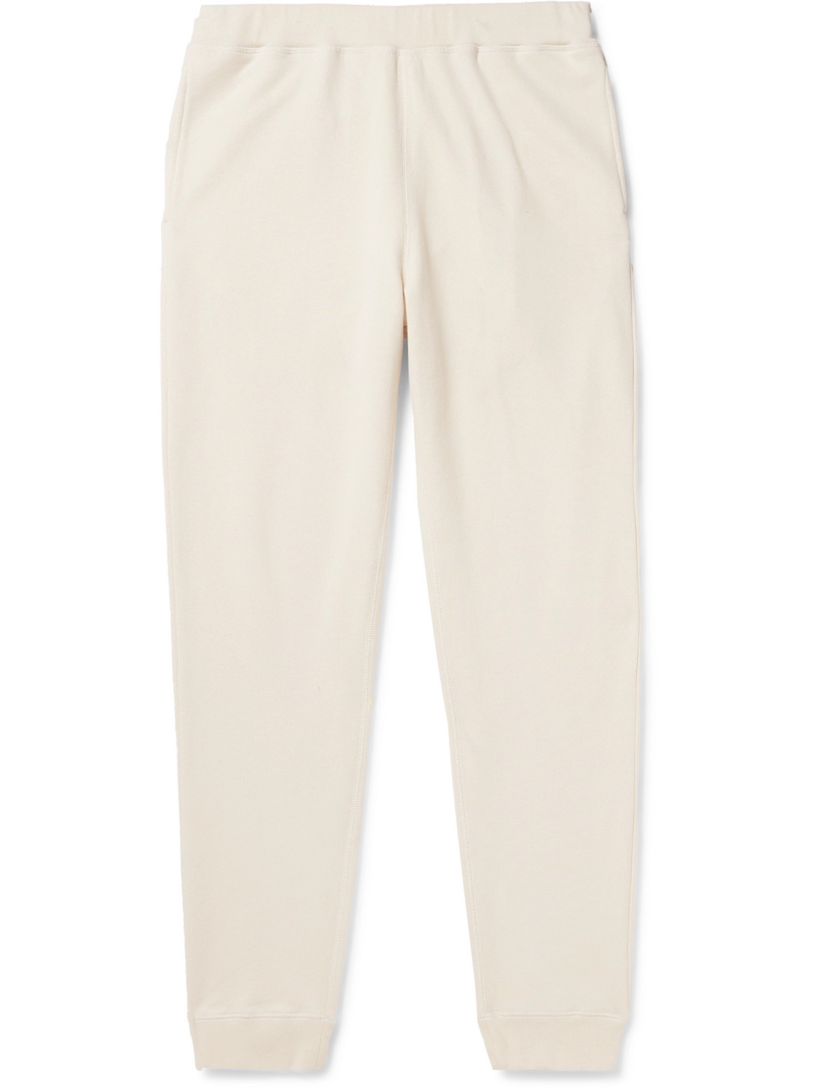 Sunspel - Tapered Cotton-Jersey Sweatpants - Men - Neutrals - M von Sunspel