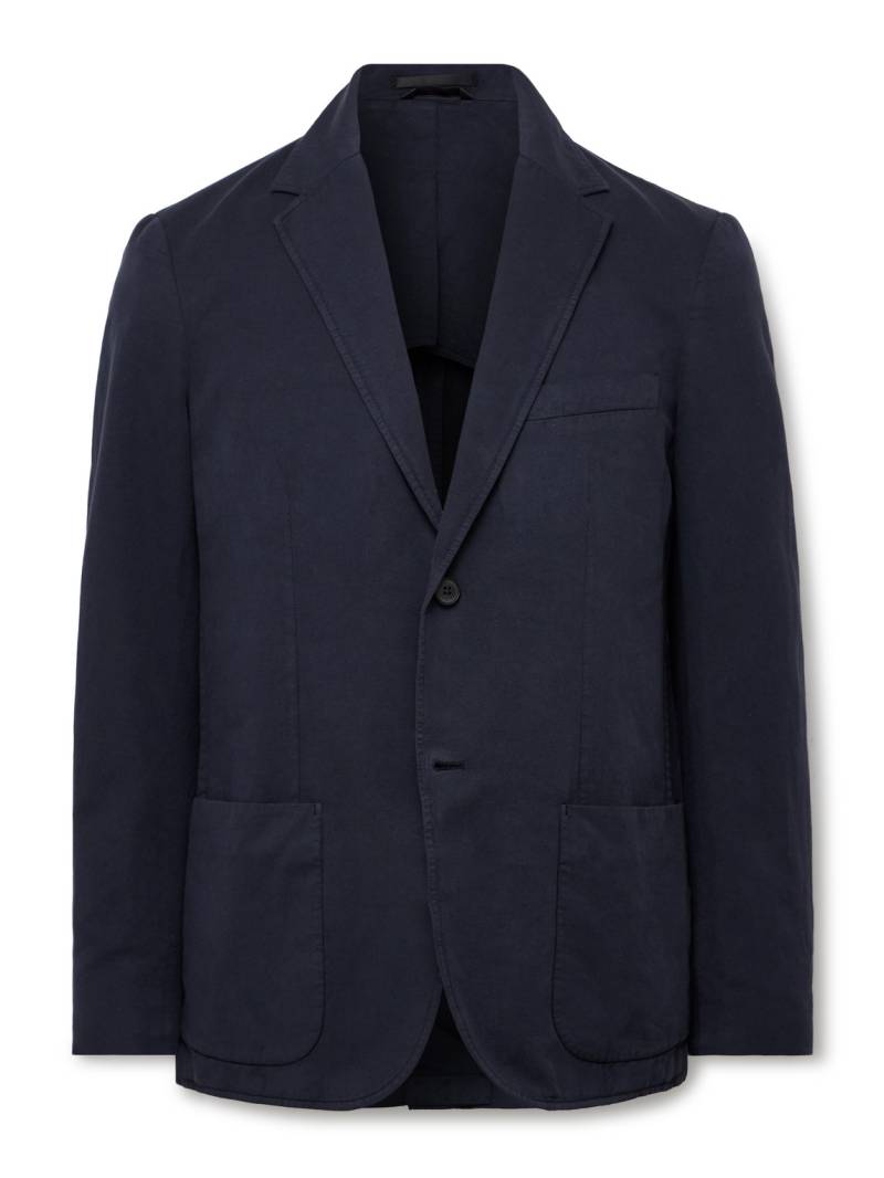 Sunspel - Unstructured Garment-Dyed Cotton and Linen-Blend Twill Blazer - Men - Blue - XL von Sunspel