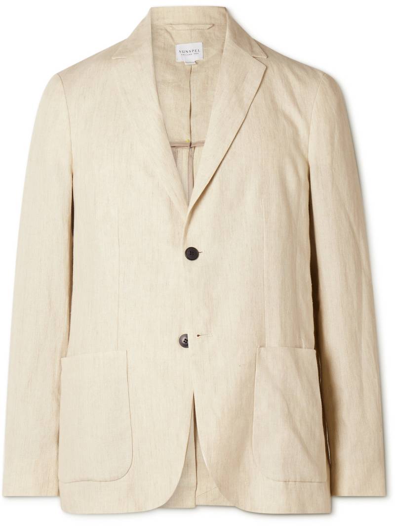 Sunspel - Unstructured Linen Suit Jacket - Men - Neutrals - M von Sunspel