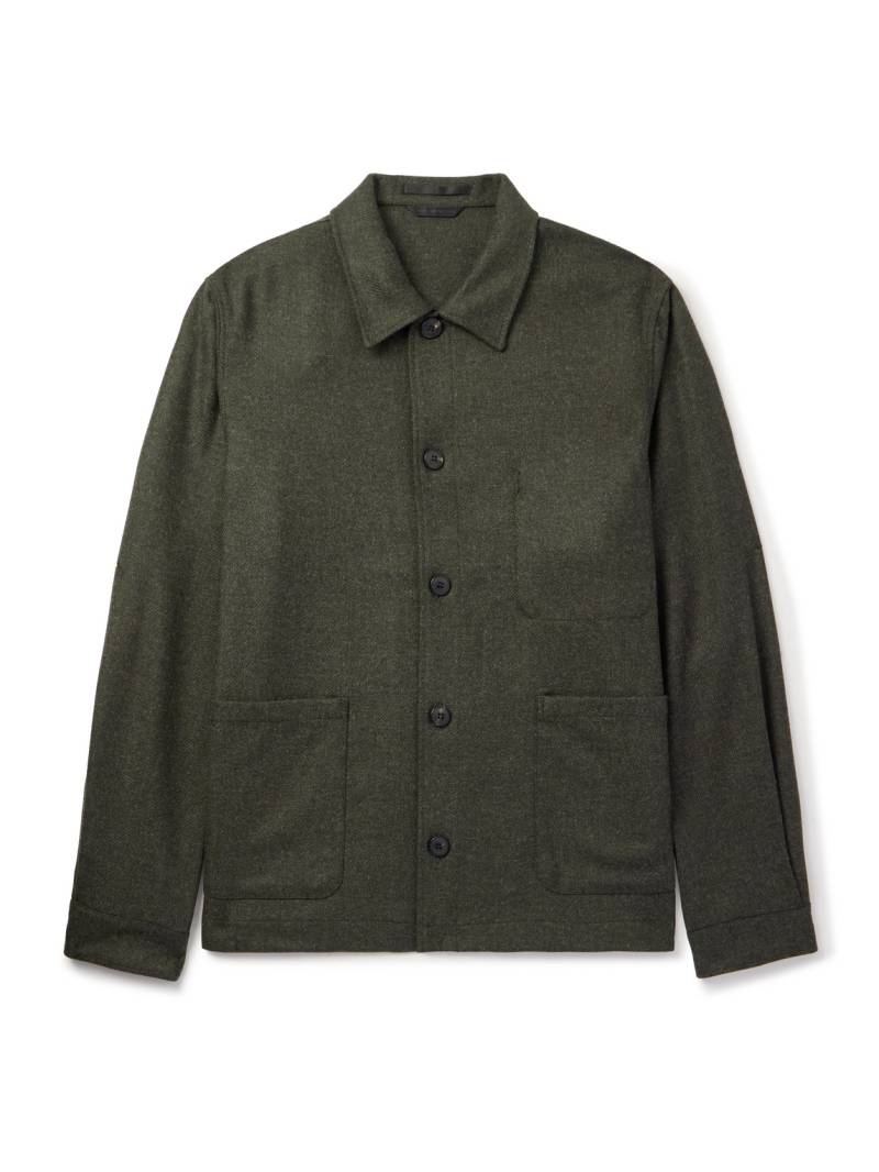 Sunspel - Wool-Flannel Jacket - Men - Green - S von Sunspel