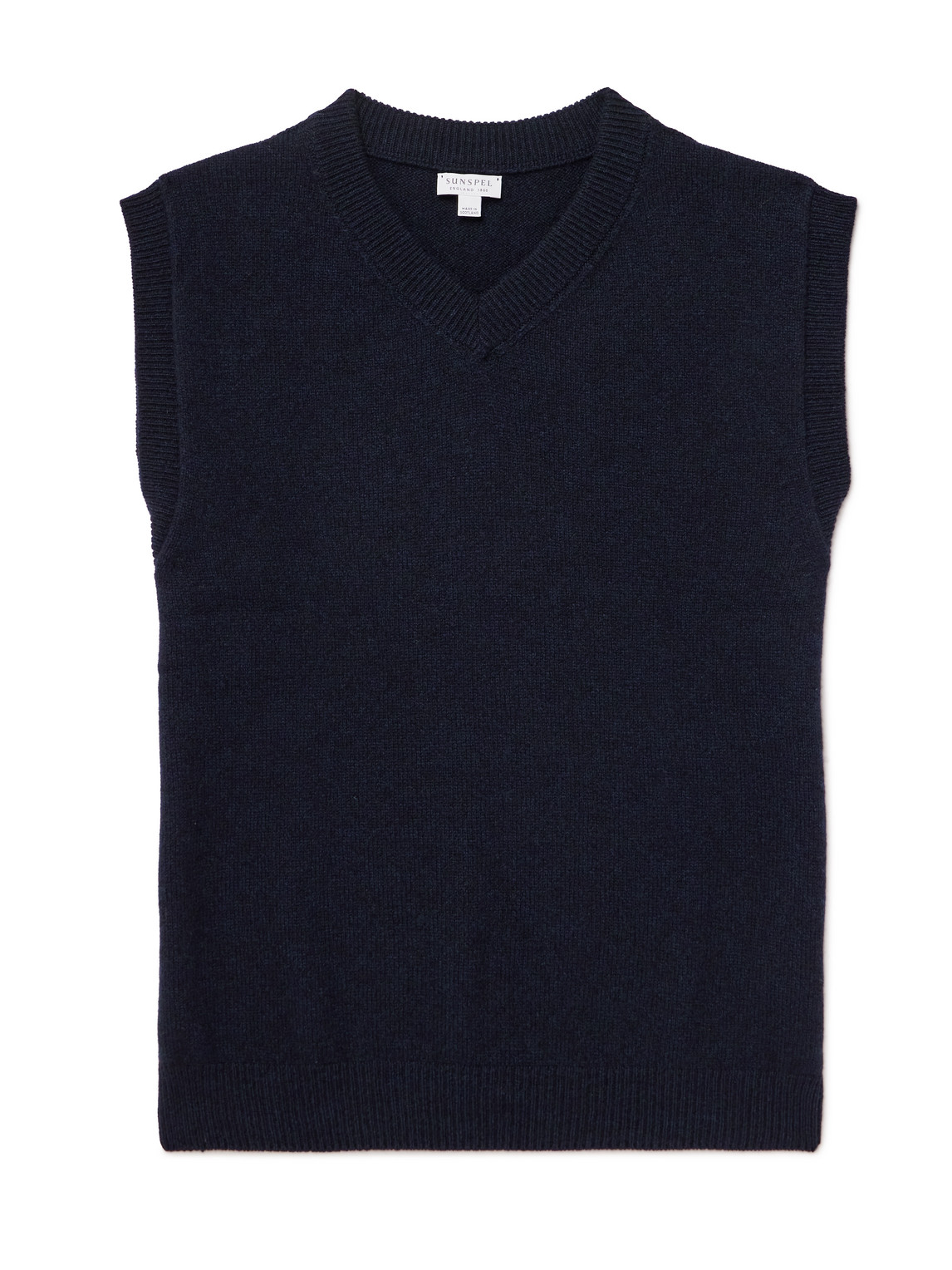 Sunspel - Wool Sweater Vest - Men - Blue - XXL von Sunspel