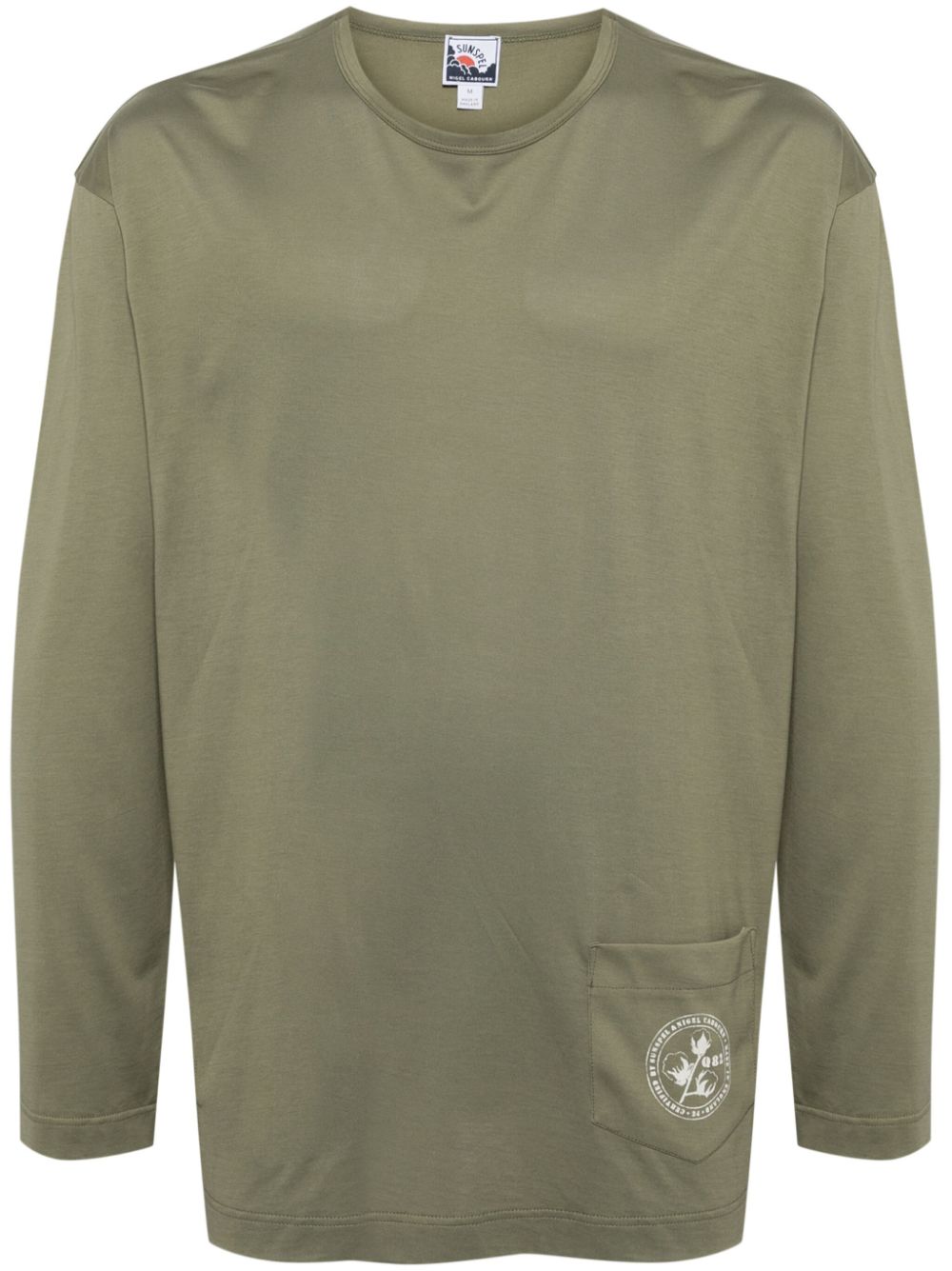 Sunspel x Nigel Cabourn long-sleeved cotton T-shirt - Grün von Sunspel