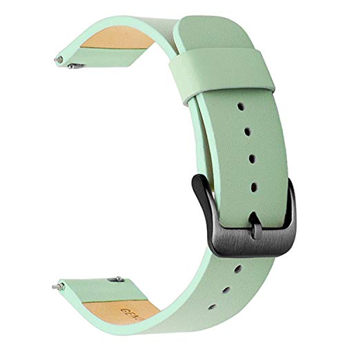 Lederband 20mm Quick Release Band Ersatzband-Handgelenk-Armband Mint B One Size von Sunsshine