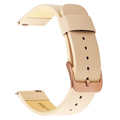 Lederband 20mm Quick Release Band Ersatzband-Handgelenk-Armband-Rosa Rg One Size von Sunsshine