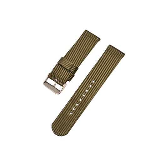 Nylon NATO-Bügel 18mm 20mm 22mm 24mm Quick Release ersetzen Armband-Band Armeegrün, 18mm von Sunsshine