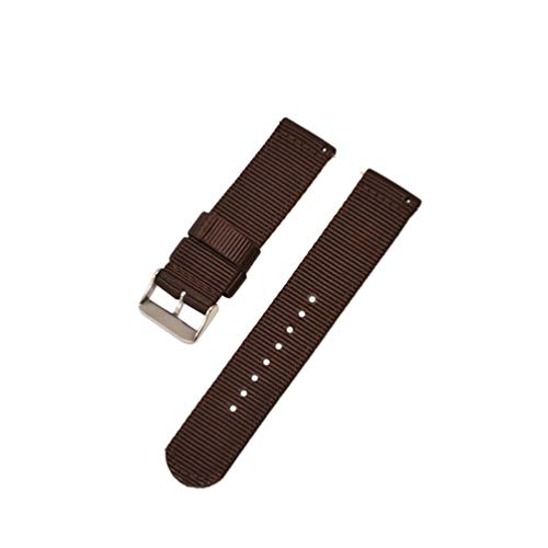 Nylon NATO-Bügel 18mm 20mm 22mm 24mm Quick Release ersetzen Armband-Band Braun, 20mm von Sunsshine