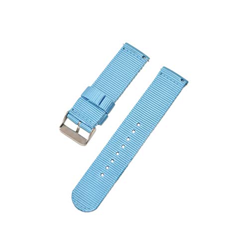 Nylon NATO-Bügel 18mm 20mm 22mm 24mm Quick Release ersetzen Armband-Band Hellblau, 22mm von Sunsshine