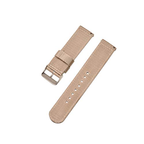 Nylon NATO-Bügel 18mm 20mm 22mm 24mm Quick Release ersetzen Armband-Band Khaki, 24mm von Sunsshine