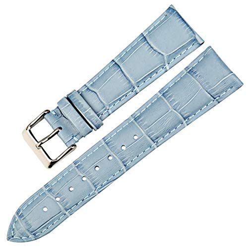 Quick Release Leder Uhrenarmbänder 12mm-22mm Uhrenarmbänder Frauen Blau Uhrenarmband Leder Armband Blau 22mm von Sunsshine