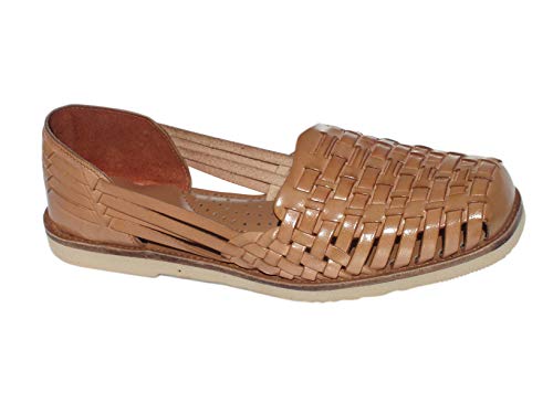 Sunsteps Venezianische Damen-Huarache-Sandale aus handgewebtem Leder für ganztägigen Komfort, Braun (hautfarben), 38 EU von Sunsteps