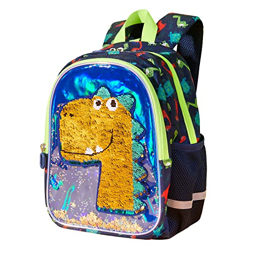 Sunveno kids backpack school Kinderrucksack Dinosaurier kindergarten Rucksackschule für KinderKinderrucksack mit Pailletten Rucksack für Kinder im Vorschulalter （Grün） von Sunveno