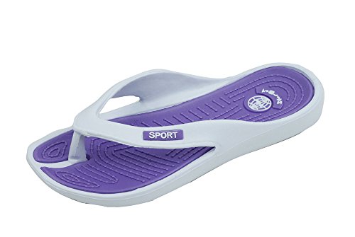 Sunville Flip-Flops für Damen, Freizeit-/Strandkleidung, erhältlich in 7 Farben, Violett, 39.5 EU Sunville Flip-Flops für Damen, Freizeit-/Strandkleidung, erhältlich in 7 Farben, Violett, 39.5 EU von Sunville