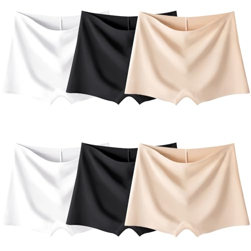 Sunvivid Teenager Mädchen Boxershorts Nahtlose Unterhosen Atmungsaktive Unterwäsche Schnelltrocknend Unsichtbar Panties Höschen für Unter Röcken Kinder 8-18 Jahren - 6er Pack von Sunvivid