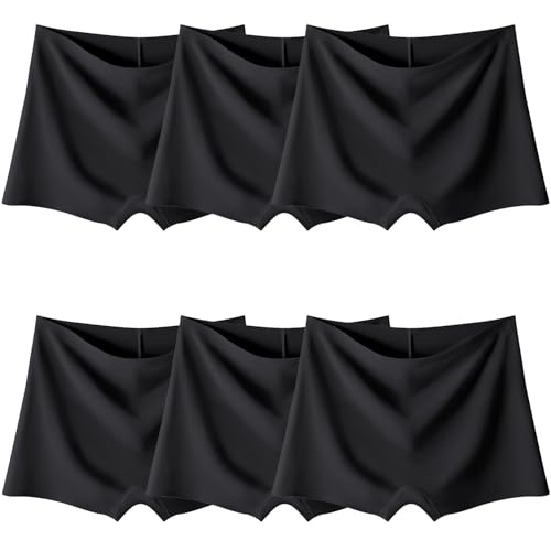 Sunvivid Teenager Mädchen Boxershorts Nahtlose Unterhosen Atmungsaktive Unterwäsche Schnelltrocknend Unsichtbar Panties Höschen für Unter Röcken Kinder 8-18 Jahren - 6er Pack von Sunvivid
