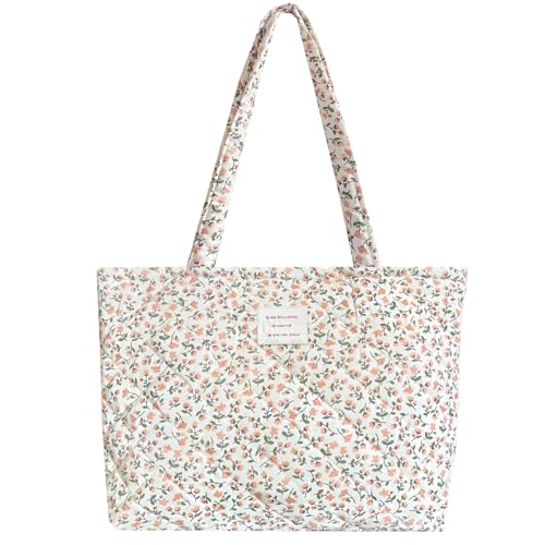 Sunwel Fashion Damen Tasche mit Reißverschluss, gesteppt, Blumenmuster, kleine Tragetasche für Arbeit, Reisen, Fitnessstudio, Einkaufen, Strand, Peachditsy, Medium to Large Sunwel Fashion Damen Tasche mit Reißverschluss, gesteppt, Blumenmuster, kleine Tragetasche für Arbeit, Reisen, Fitnessstudio, Einkaufen, Strand, Peachditsy, Medium to Large von Sunwel Fashion