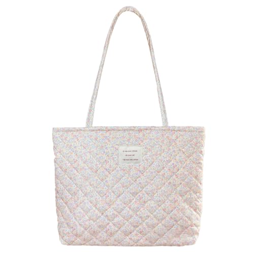 Sunwel Fashion Damen Tasche mit Reißverschluss, gesteppt, Blumenmuster, kleine Tragetasche für Arbeit, Reisen, Fitnessstudio, Einkaufen von Sunwel Fashion