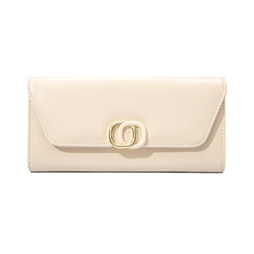 Sunwel Fashion Geldbörse für Frauen PU-Leder Kartenhalter Telefon Scheckbuch Organizer Reißverschluss Geldbörse Clutch, Cream, MEDIUM, Cluth von Sunwel Fashion