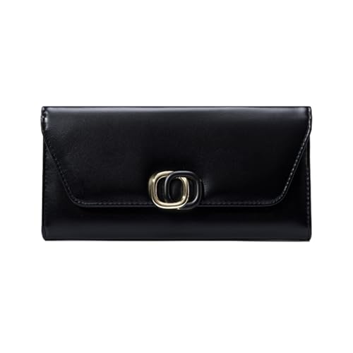 Sunwel Fashion Geldbörse für Frauen PU-Leder Kartenhalter Telefon Scheckbuch Organizer Reißverschluss Geldbörse Clutch, Schwarz, MEDIUM, Cluth von Sunwel Fashion