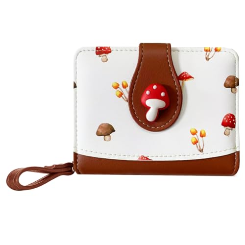 Sunwel Fashion Niedlichste Geldbörse mit Obstdruck, Kartenfächer, kleine Geldbörse mit Reißverschluss, Münzfach für Damen und Mädchen, MASHROOM, Einfach Sunwel Fashion Niedlichste Geldbörse mit Obstdruck, Kartenfächer, kleine Geldbörse mit Reißverschluss, Münzfach für Damen und Mädchen, MASHROOM, Einfach von Sunwel Fashion