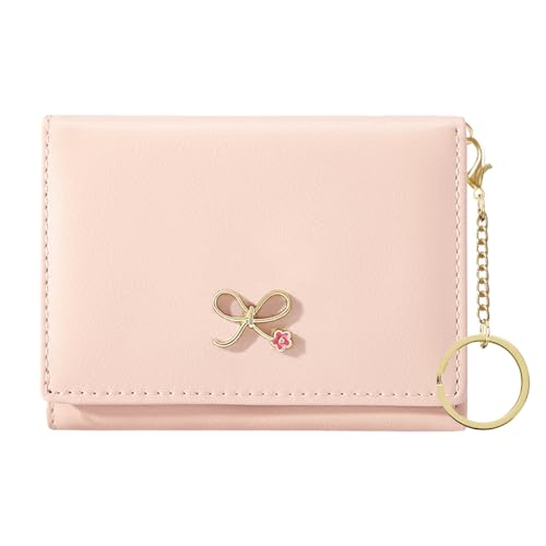 Sunwel Fashion Süße kokette Schleife Geldbörse mit rosa Froral Kleine Geldbörse Kartenhalter ID Fenster Schlüsselanhänger für Frauen, Pink, Kokette Sunwel Fashion Süße kokette Schleife Geldbörse mit rosa Froral Kleine Geldbörse Kartenhalter ID Fenster Schlüsselanhänger für Frauen, Pink, Kokette von Sunwel Fashion