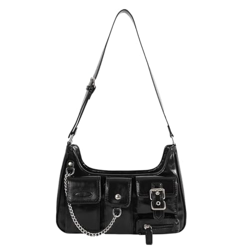 Sunwel Fashion Y2K Kette Geldbörse für Frauen Multi-Taschen Biker Goth Punk Umhängetasche Extra Taille Kette mit Clip, Schwarz Sunwel Fashion Y2K Kette Geldbörse für Frauen Multi-Taschen Biker Goth Punk Umhängetasche Extra Taille Kette mit Clip, Schwarz von Sunwel Fashion